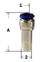 Nickel Plated Brass Push In Reducer Diagram